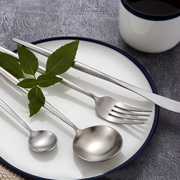 Brushed 304 stainless steel cutlery flatware - Image 3