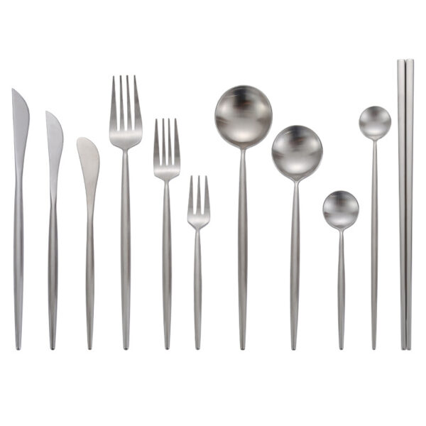 Brushed 304 stainless steel cutlery flatware