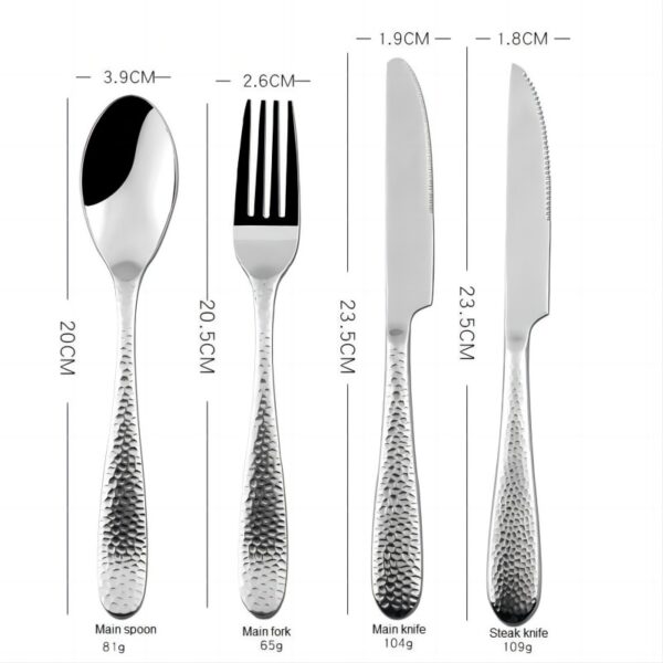 Hammer point 304 stainless steel cutlery set - Image 3