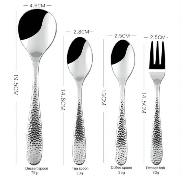 Hammer point 304 stainless steel cutlery set - Image 4