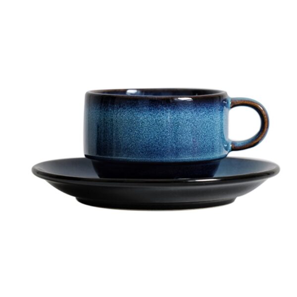 Creative Retro Coffee Cup Blue Set