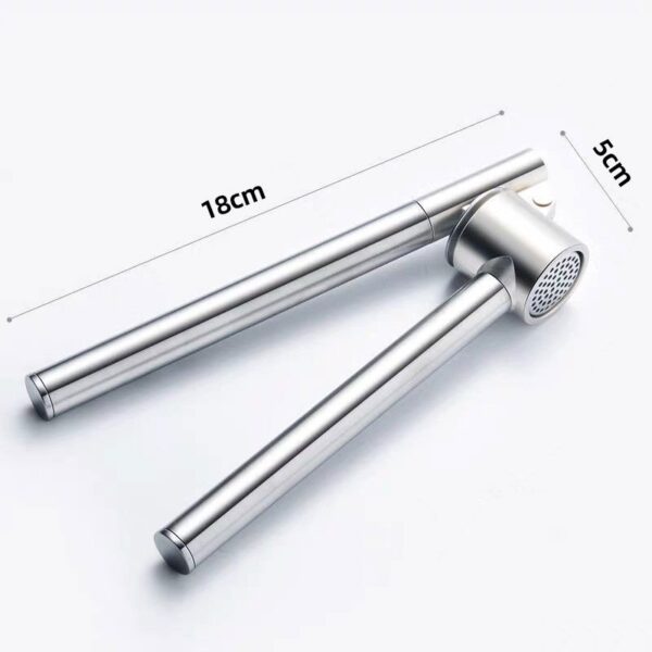 Long handle 304 stainless steel garlic press - Image 4