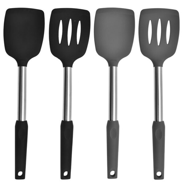 Stainless Steel Silicone Frying Spatula 2-Piece Set - Image 5