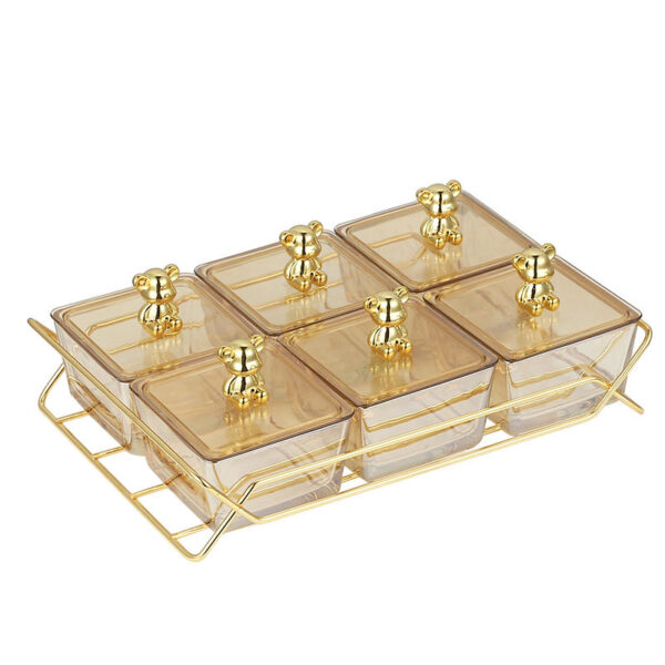 Light luxury fruit dessert Divided Serving Tray With Lid