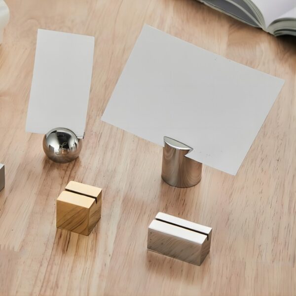 Stainless steel solid menu holder Card Holders of table buffet