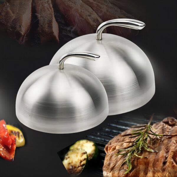 Stainless steel steak cover teppanyaki cover food cover - Image 2