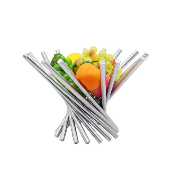 Creative foldable stainless steel fruit tray