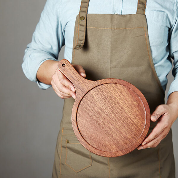 Solid wood pizza plate round steak plate - Image 3