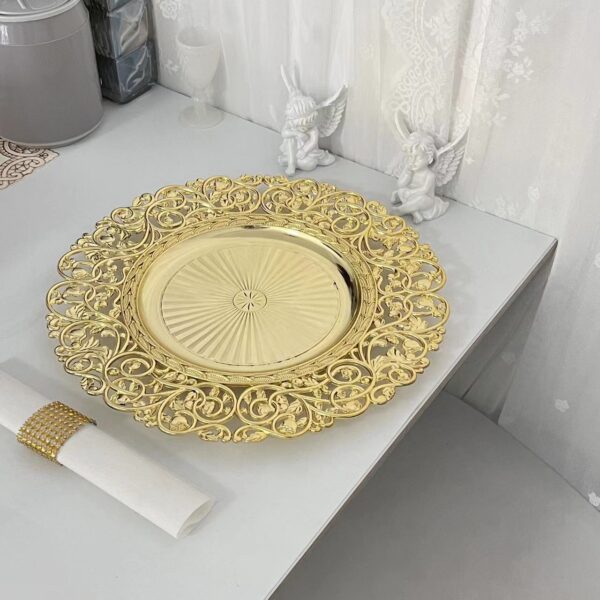 Gold charger plate Wedding decor - Image 3