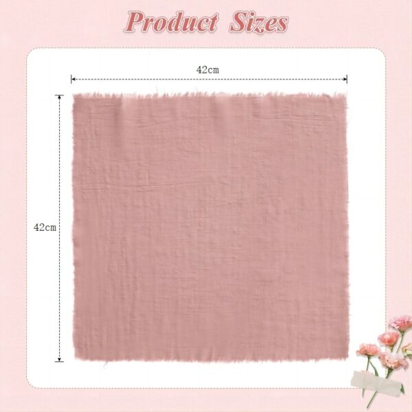Cotton linen napkins with tassels - Image 3