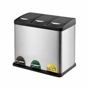 Stainless steel pedal 3-classification trash can