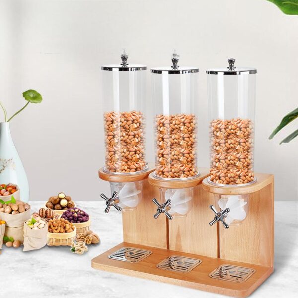 High-grade wooden cereal dispenser for hotel buffet
