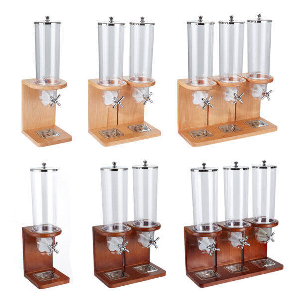 High-grade wooden cereal dispenser for hotel buffet - Image 2
