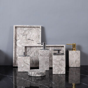 Marble Bathroom 5-piece Set Accessories