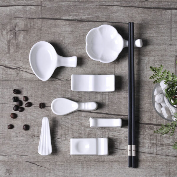 Ceramic chopstick holder with spoon rest - Image 2