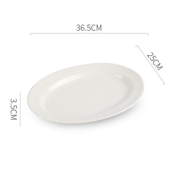 white porcelain 14” large fish plate - Image 2