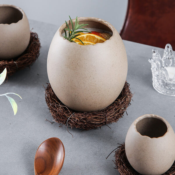 Creative bird's nest bowl new ceramic bowl - Image 4