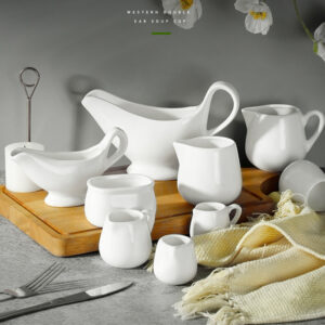 Ceramic milk jugs sauce pots milk cups utensils