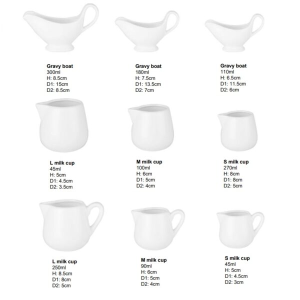Ceramic milk jugs sauce pots milk cups utensils - Image 4