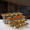 New diamond-shaped stainless steel dessert stand
