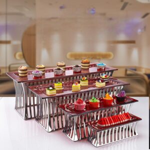 New diamond-shaped stainless steel dessert stand