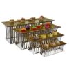 KJ013 stainless steel buffet stand Gold stainless steel dessert display rack