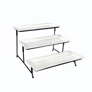 KJ015 3 tier ceramic dessert display