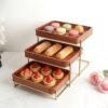 Wooden bread & pastry display stand