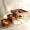 Wooden bread & pastry display stand