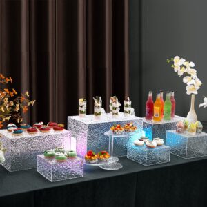 Water ripple acrylic dessert display stand
