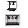 heated-glass-buffet-food-warmer-station Commercial buffet food warmer heat lamp station with double and three head models for hotel buffet equipment