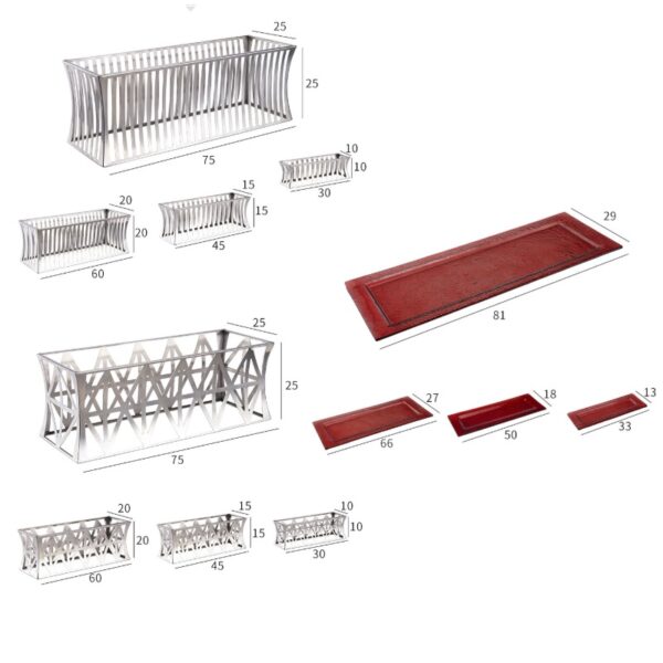 New diamond-shaped stainless steel dessert stand
