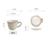 Retro Grey Coffee Cup & Saucer Set