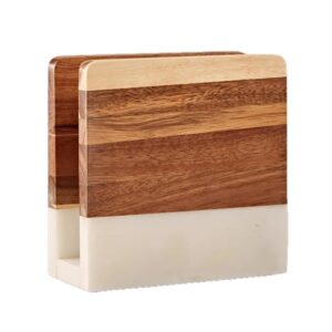 marble wood tissue holder