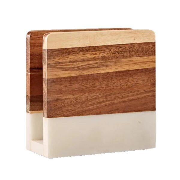 KJ025 marble wood tissue holder marble wood tissue holder