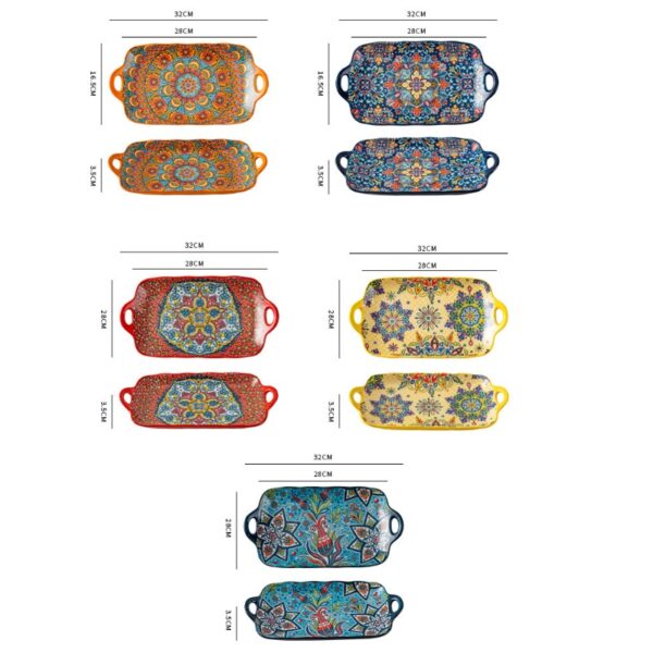 Bohemian Fish Platter ceramic plate