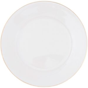 hotel-restaurant-gold-rim-tableware Gold rim ceramic flat plate for restaurants hotels desserts salads appetizers and main course serving