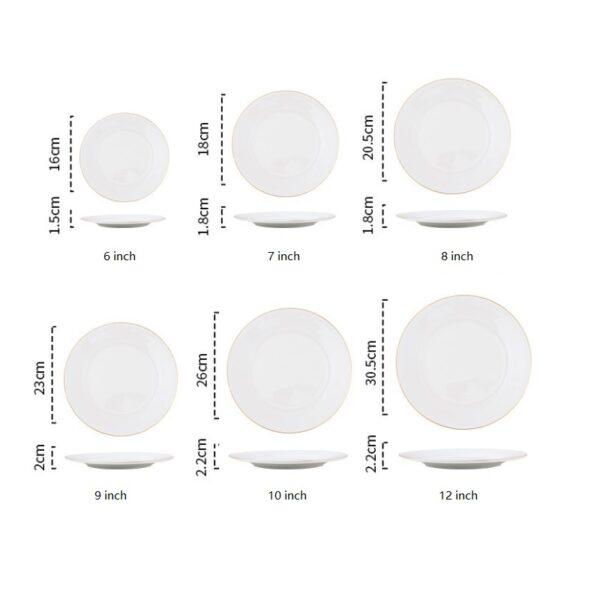 KJ032gold-rim4 Gold-Rim flat plate cermiac