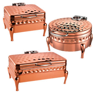 Luxury rose gold stainless steel buffet chafing dish