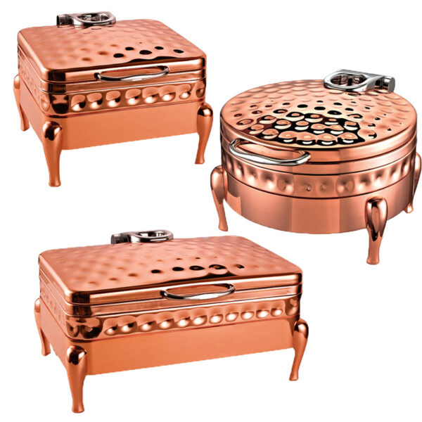 Luxury rose gold stainless steel buffet chafing dish