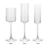 3 capacities straight cylinder champagne glass dimensions specifications