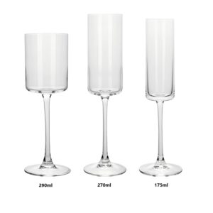 champagne-flute-glass-3-sizes Champagne flute glass available in 175ml 270ml and 290ml sizes for hospitality glassware supply