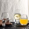 Minimalist egg-shaped clear glass tumbler, multi-purpose water beer whiskey drinking cup