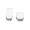 KJ053A Egg shaped clear glass tumbler