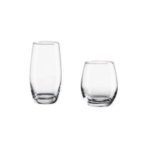 KJ053A Egg shaped clear glass tumbler