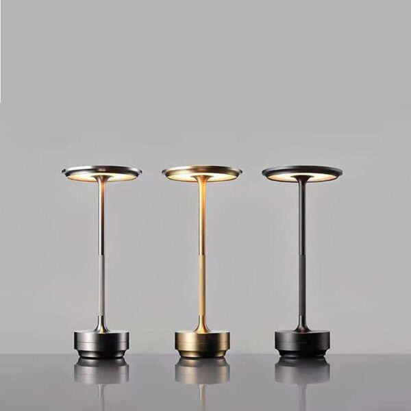 Rechargeable aluminum LED touch control table lamp,