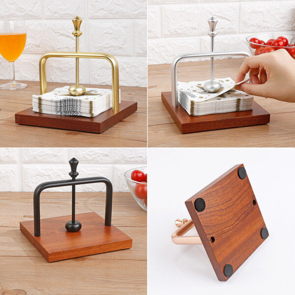 WOOD napkin holder2 Wood Upright Paper Towel Napkin Holder