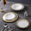 gold plate 1 Gold Leaf Electroplated Dinnerware Series