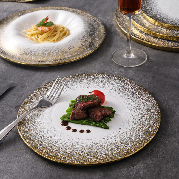 gold plate Gold Leaf Electroplated Dinnerware Series
