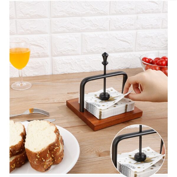 napkin holder5 Wood Upright Paper Towel Napkin Holder